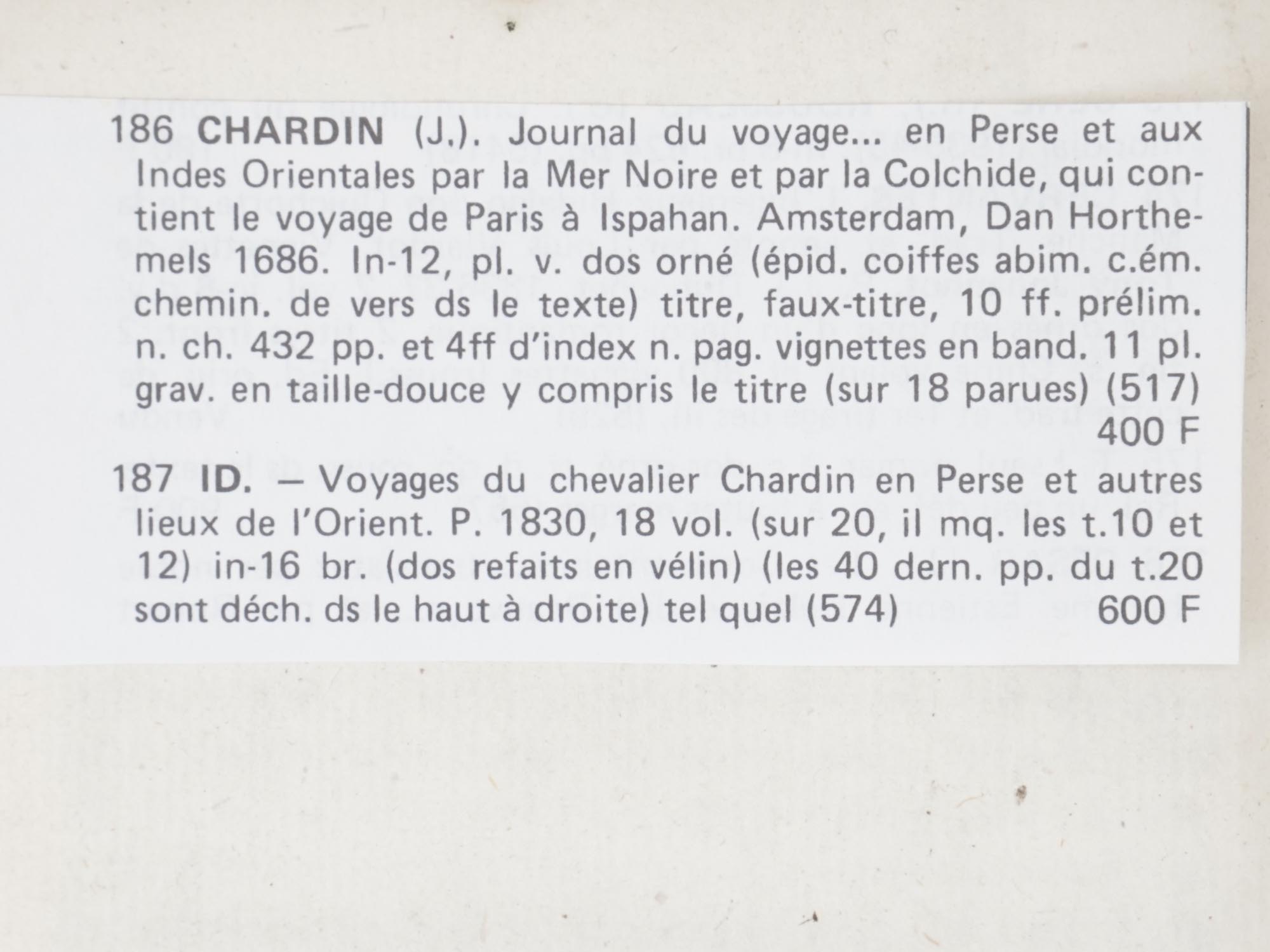 ANTIQUE BOOK VOYAGES DE MR LE CHEVALIER CHARDIN PIC-7